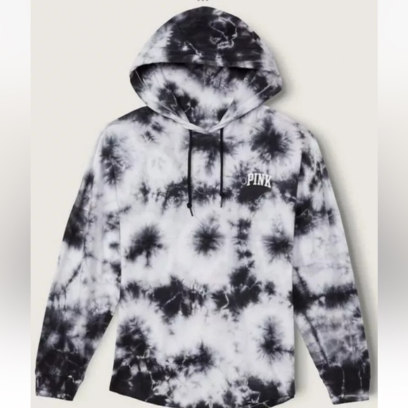 Pink Victoria's Secret Long Sleeve Hooded Pullover Shirt Small NEW! - Picture 1 of 8